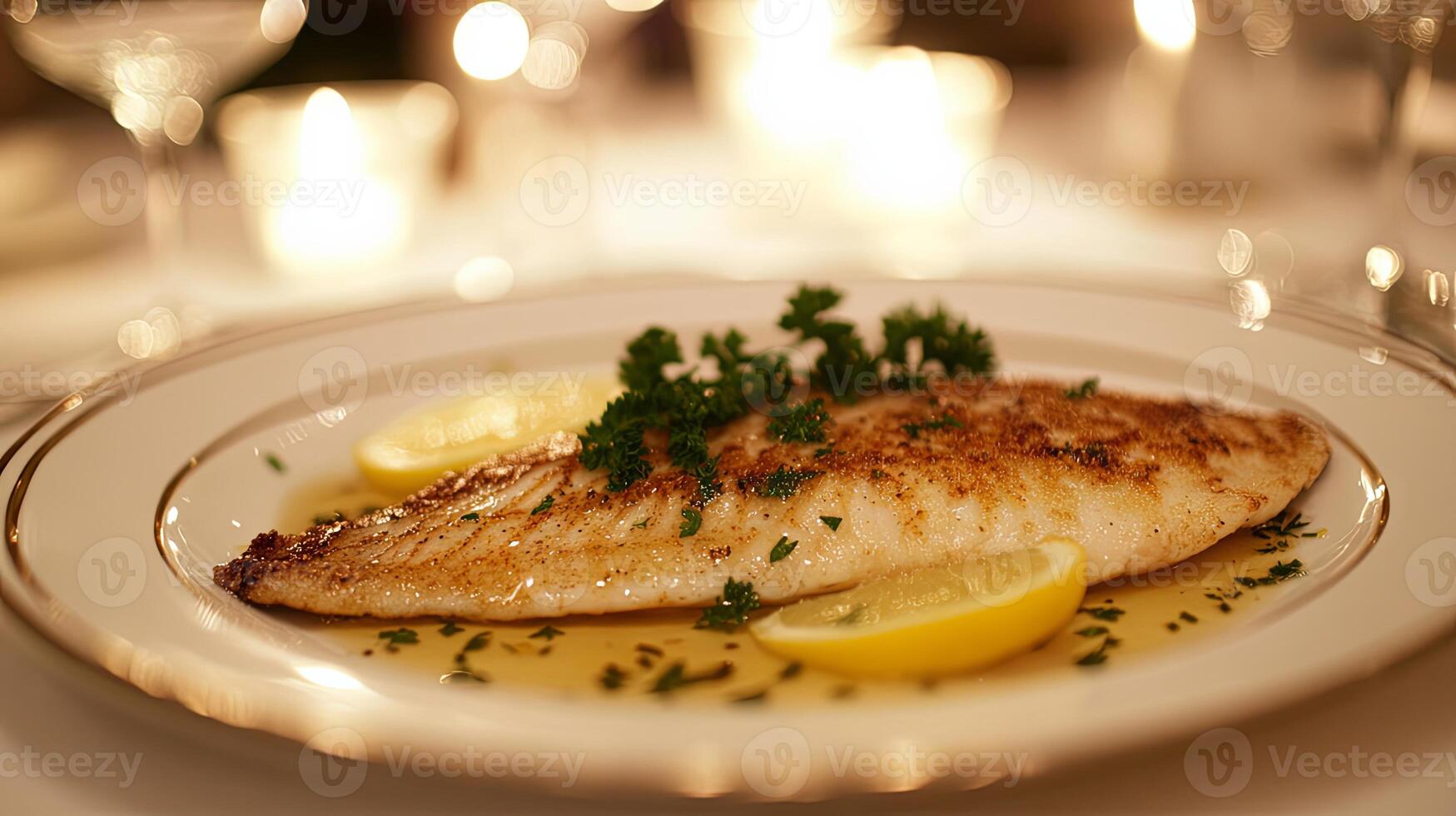 Pan-Seared Fish with Lemon and Parsley Exquisite Dining Experience photo