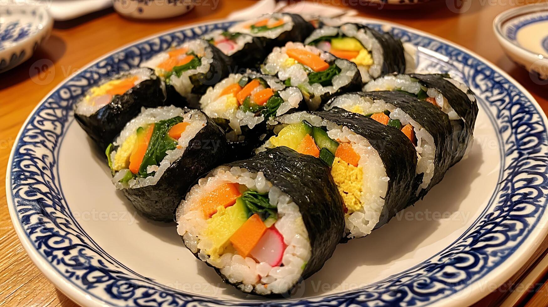 Scrumptious Korean Vegetable Sushi Rolls photo