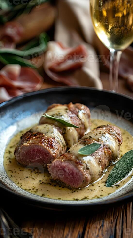 Scrumptious Rolled Lamb Chops with Creamy Sauce photo
