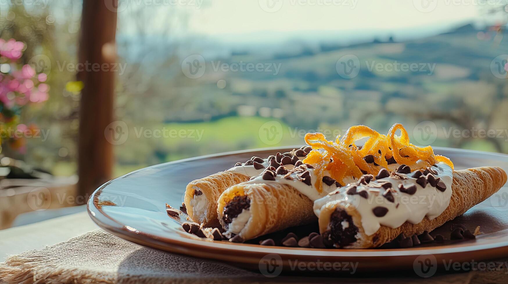 Scrumptious Rolled Crepes with Chocolate and Orange Zest photo