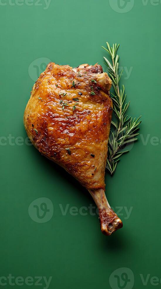 Roasted Chicken Leg A Thanksgiving Feast photo