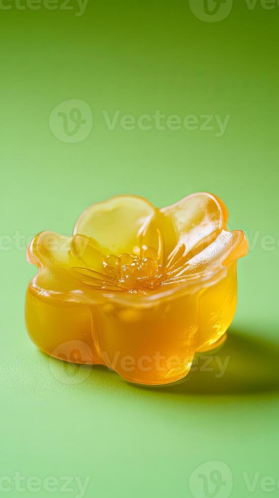Stunning Amber Flower Design A Close-Up View photo