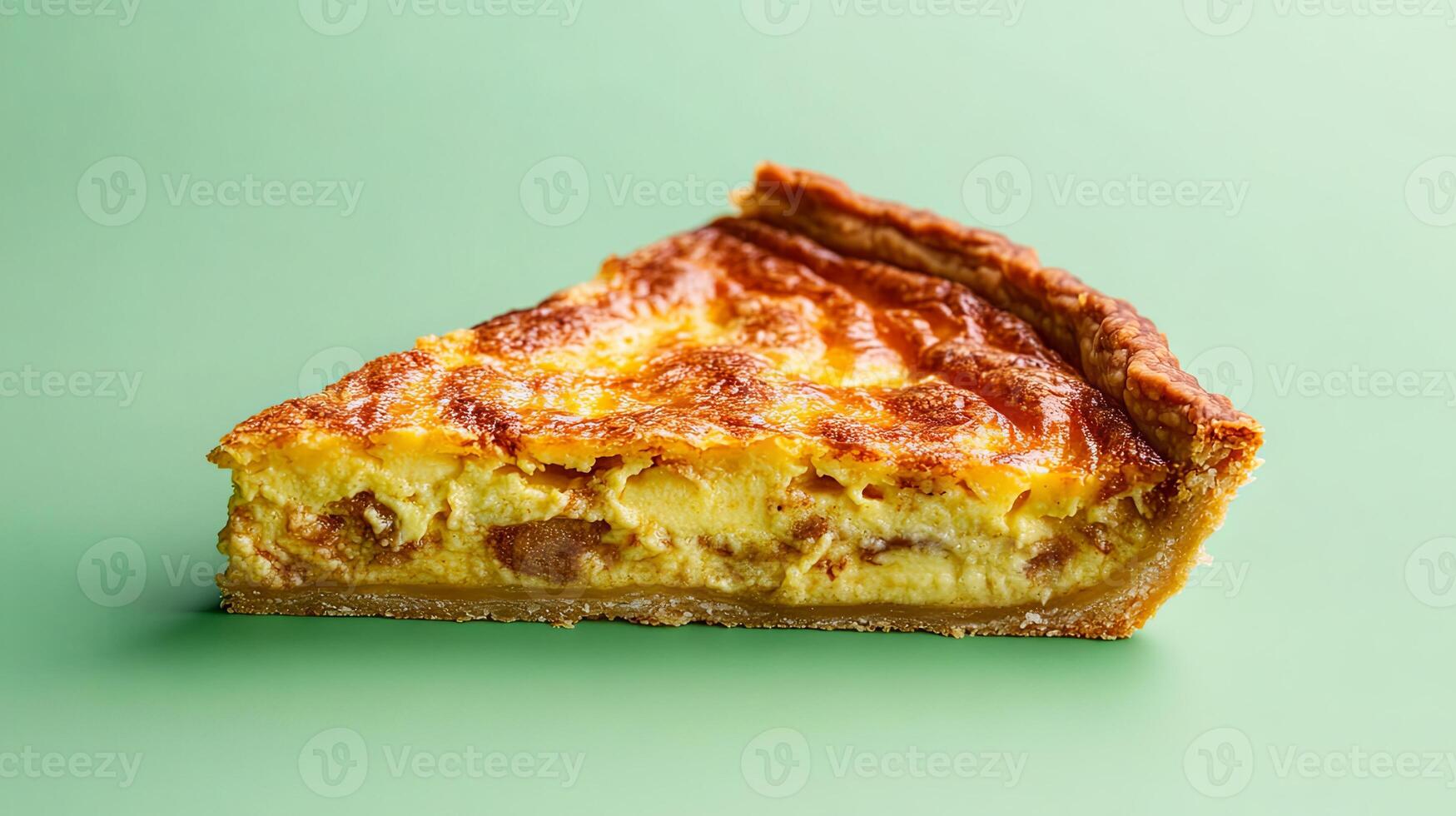 A Slice of Exquisite Quiche Golden Goodness photo