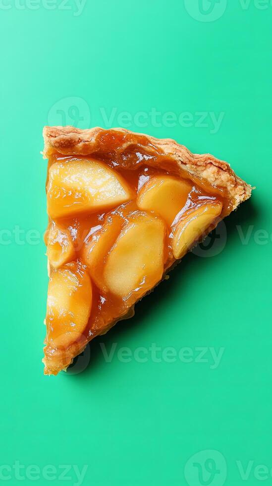 Scrumptious Caramel Apple Pie Slice A Sweet Autumnal Delight photo