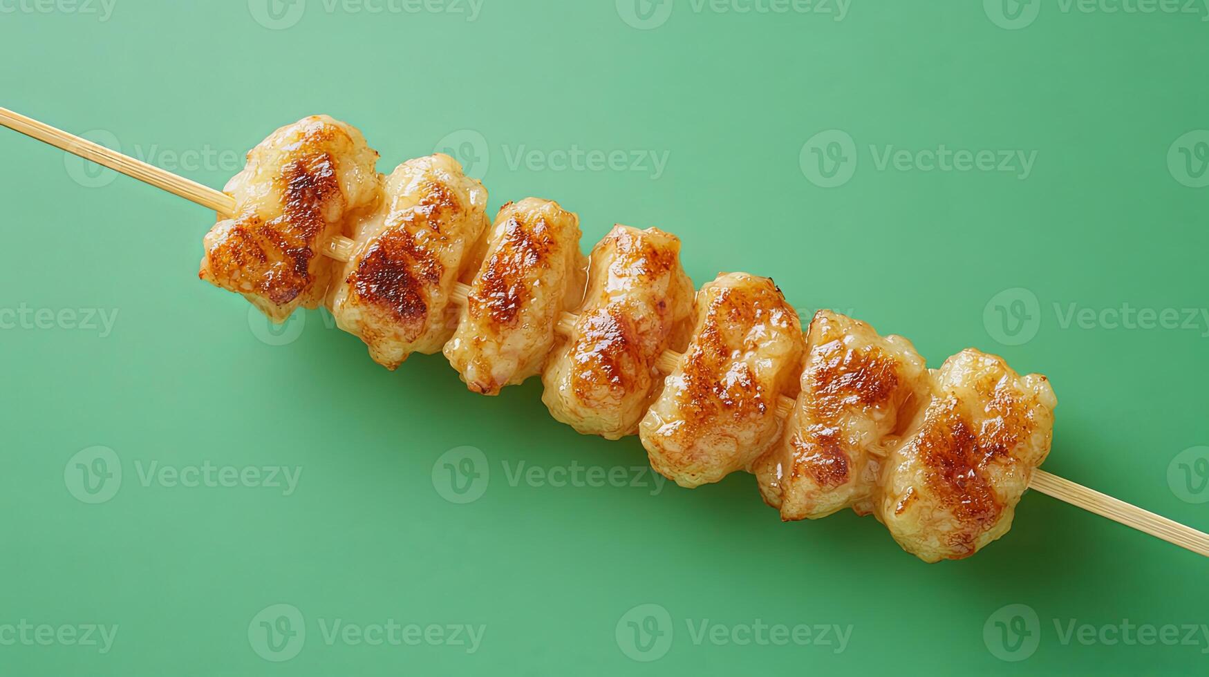 Crispy Grilled Food Skewers on a Stick photo