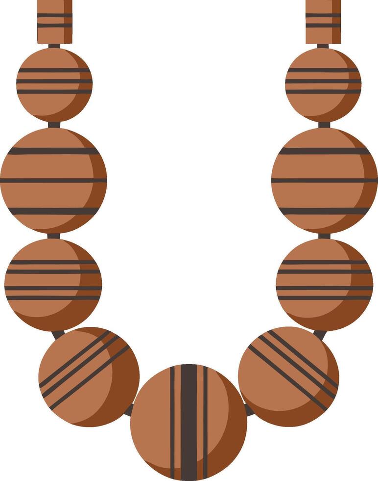 Abstract Illustration of Beaded Necklace for Fashion and Design Projects vector