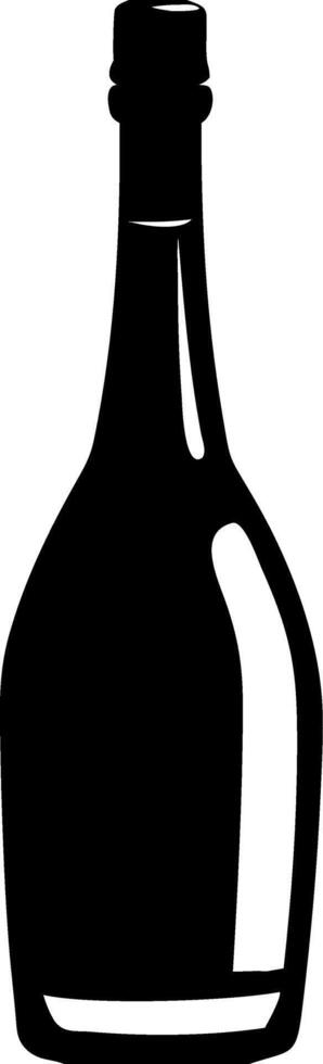 Elegant Wine Bottle Silhouette for Design and Decoration vector