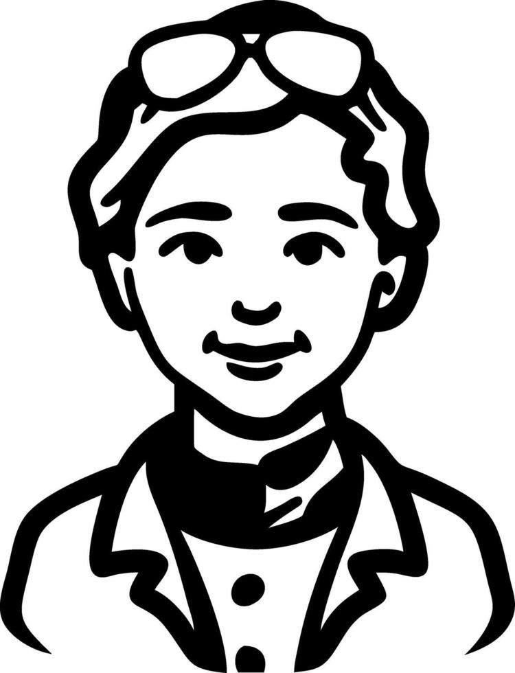 Vintage Pilot Aviator Illustration with Goggles and Jacket vector