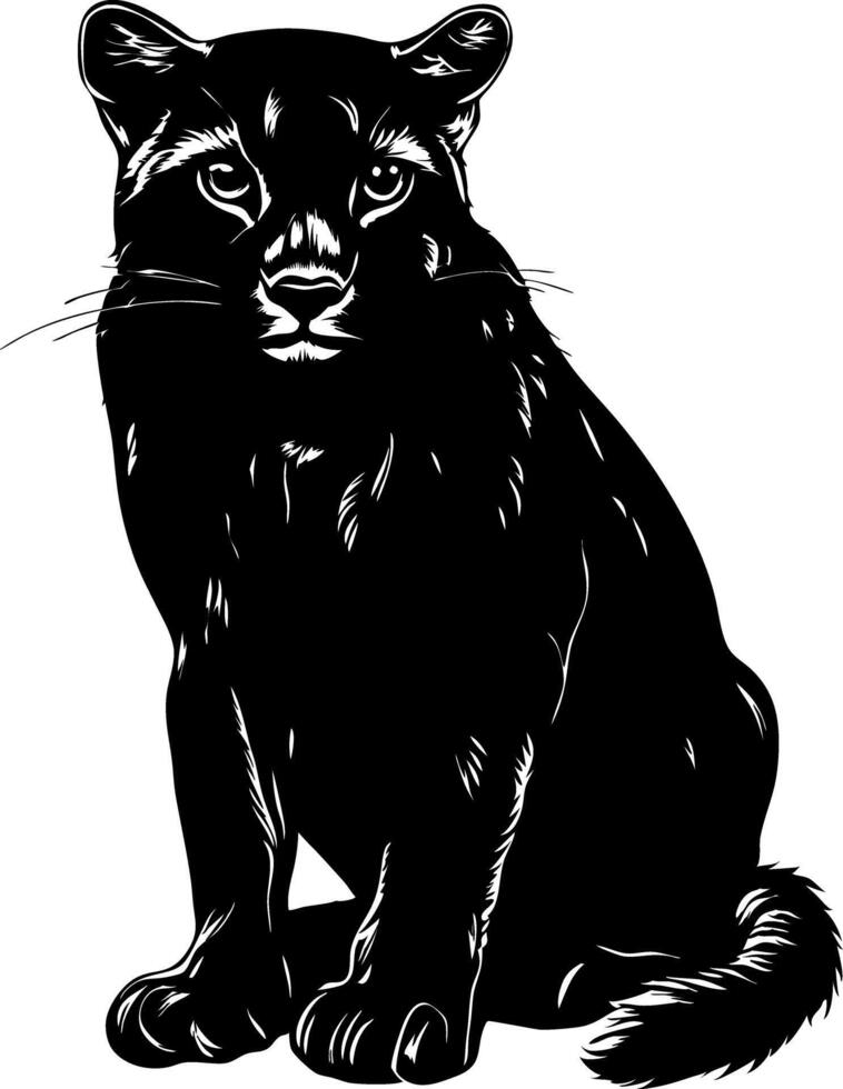 Black Panther Illustration for Art and Design Projects vector