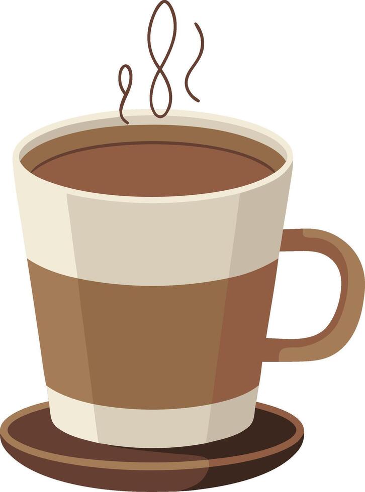 Steaming Coffee Cup Illustration for Cafe Menus and Branding vector