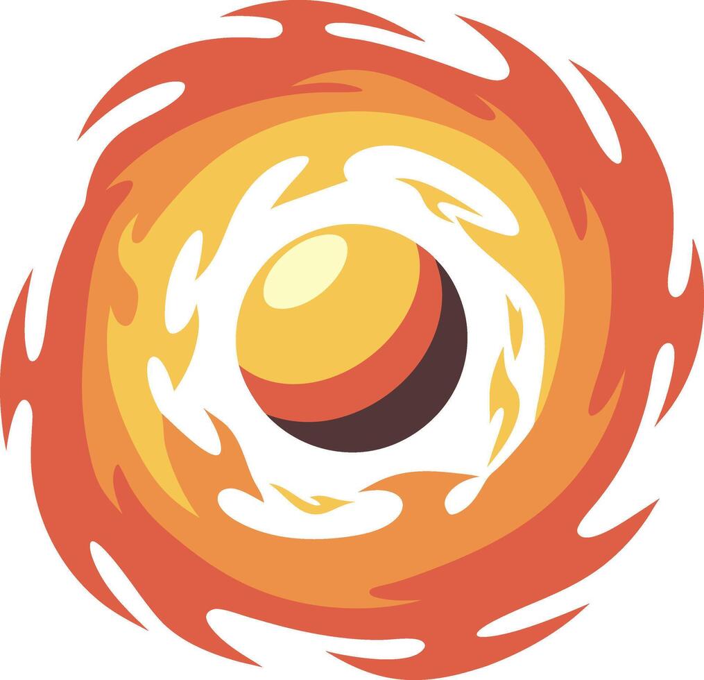 Fiery Spiral Sunburst Design for Creative Projects vector
