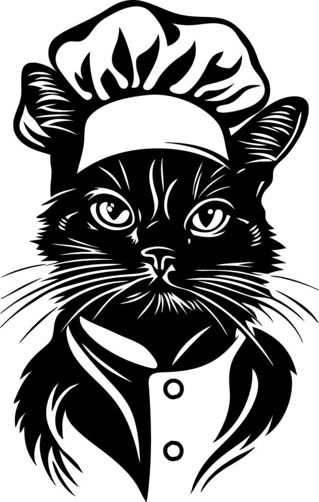 Cat Chef Illustration for Culinary Art Projects and Creative Designs vector