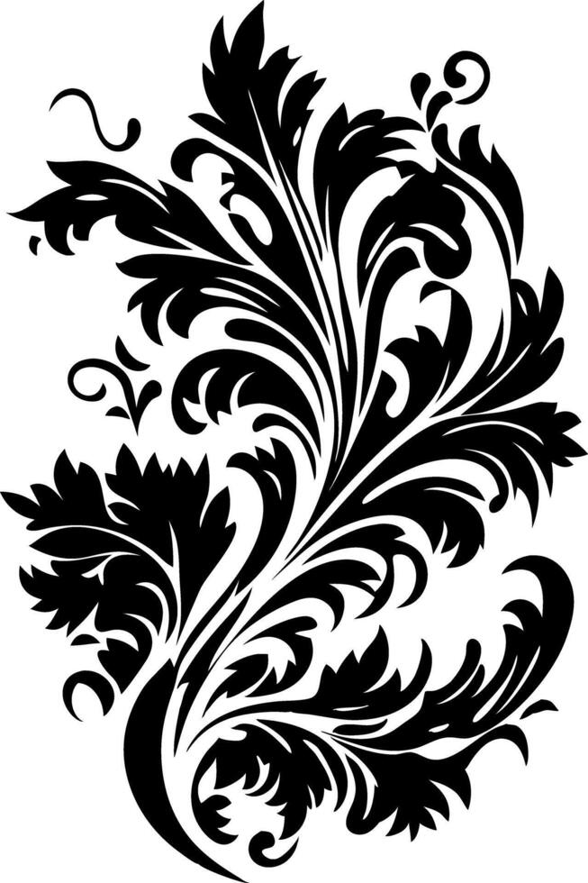 Ornate Floral Design for Decorative Art and Craft Projects vector