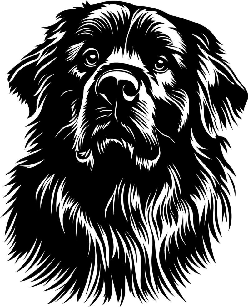 Majestic Dog Portrait Illustration for Artistic Design Use vector