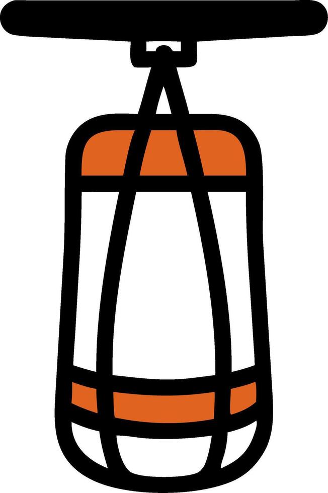 Minimalist Hanging Punching Bag for Gym and Fitness Designs vector