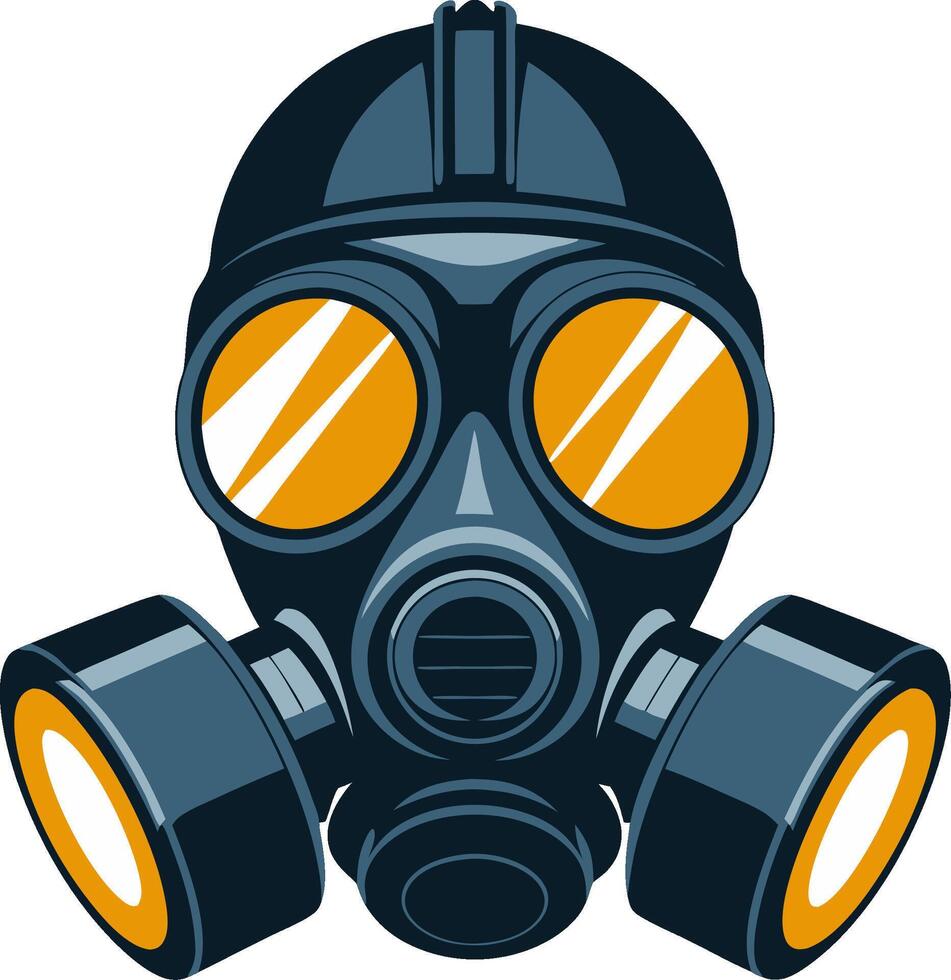 Gas Mask Illustration for Safety Concept Art and Graphic Design Projects vector