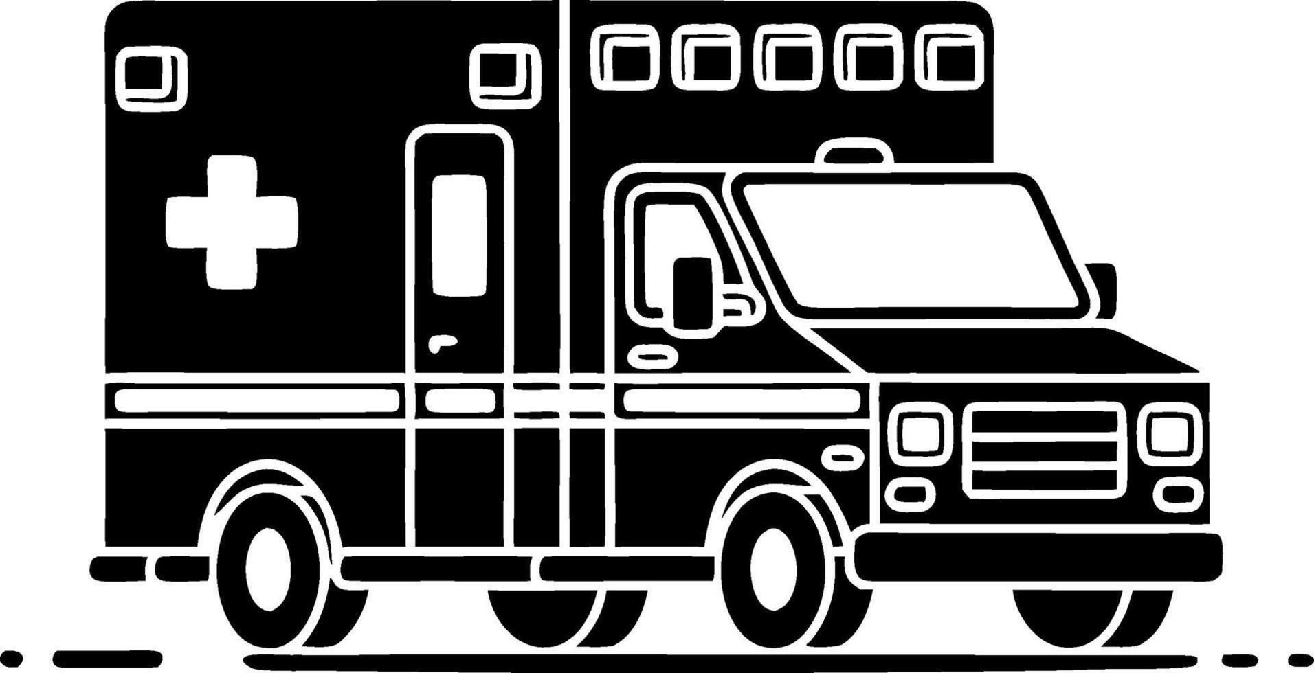 Illustration of Ambulance Emergency Medical Vehicle for Healthcare vector