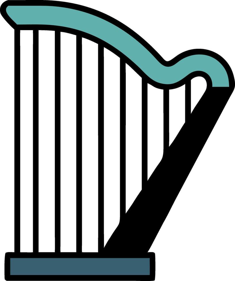Harp Music Instrument Illustration for Art and Design vector