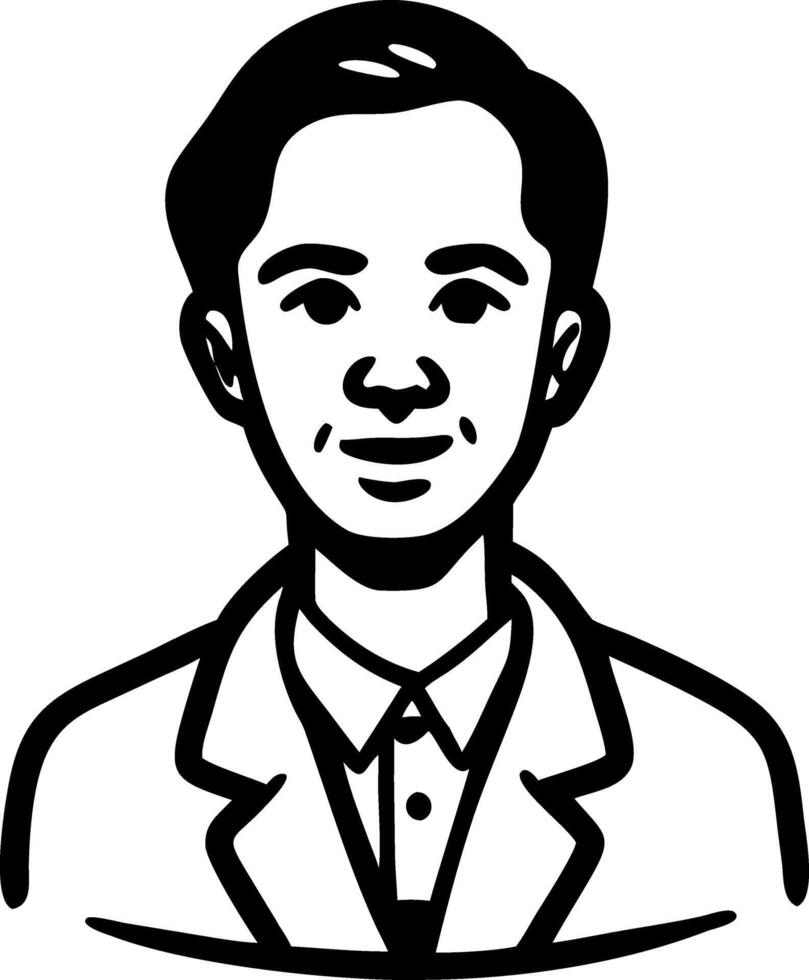 Portrait Illustration Professional Male in Suit for Business Design vector