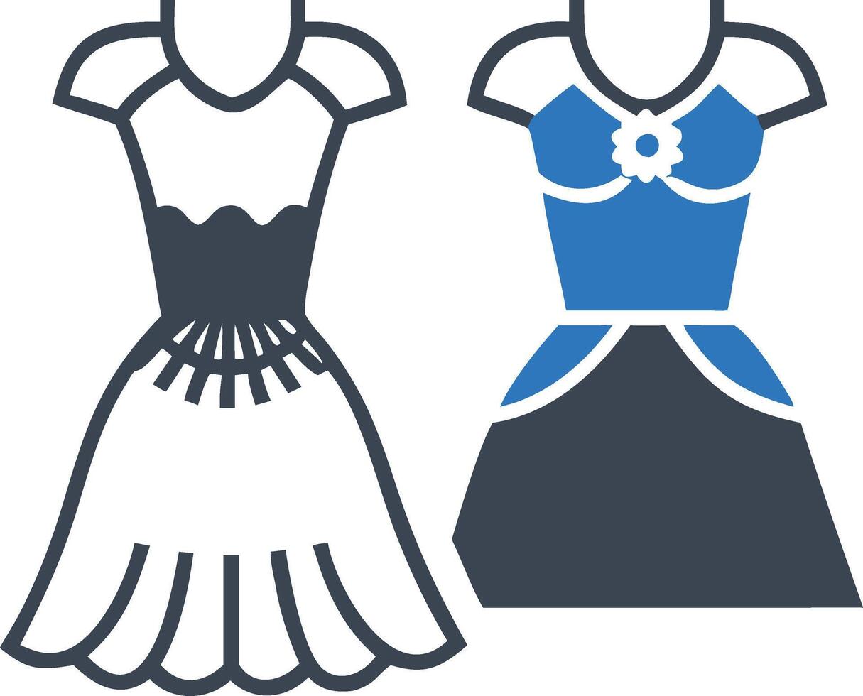 Elegant Fashion Dress Design for Sewing Patterns and Product Branding vector