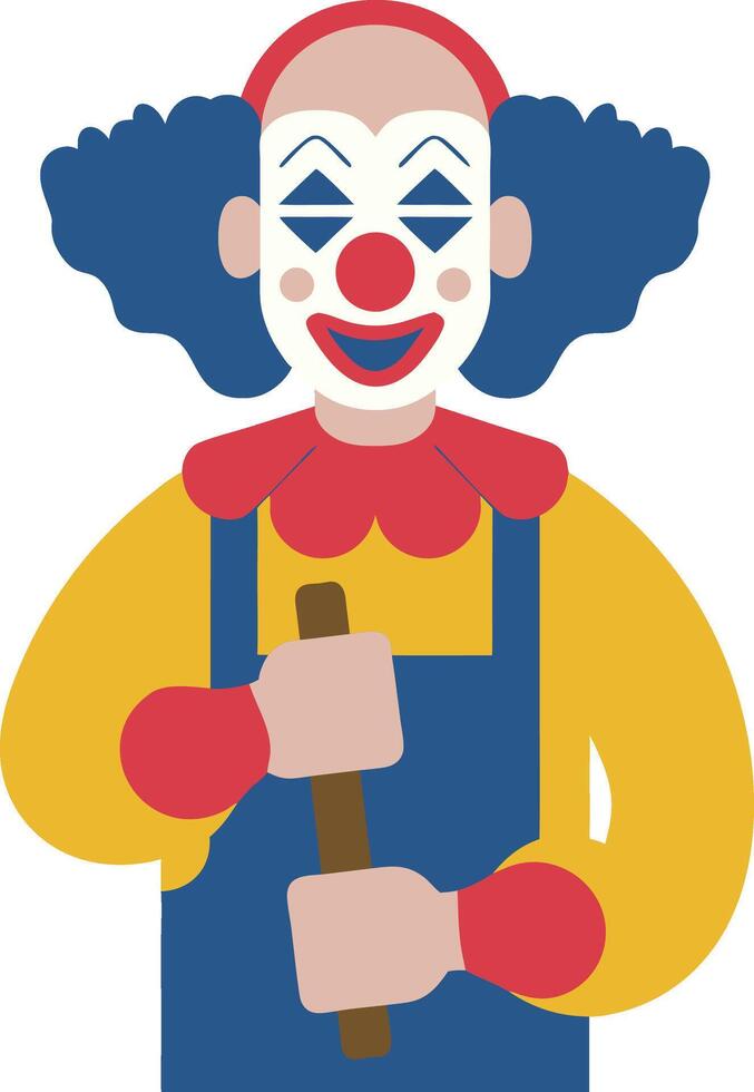 Colorful Clown Cartoon Illustration for Children's Book and Party Design vector