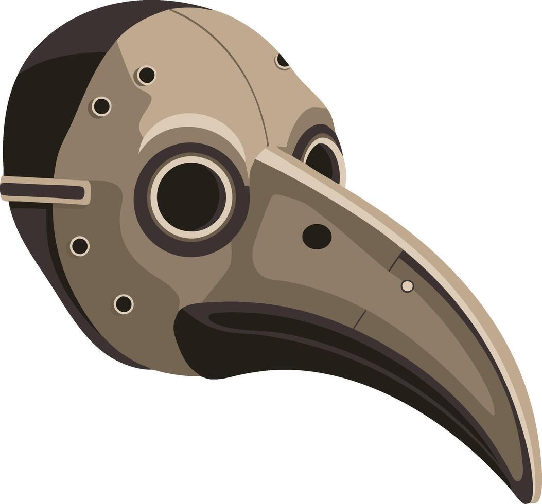 Plague Doctor Mask Illustration Historical Costume Design Art vector