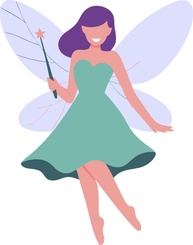 Enchanting Fairy with Magic Wand Art for Fantasy Illustrations vector