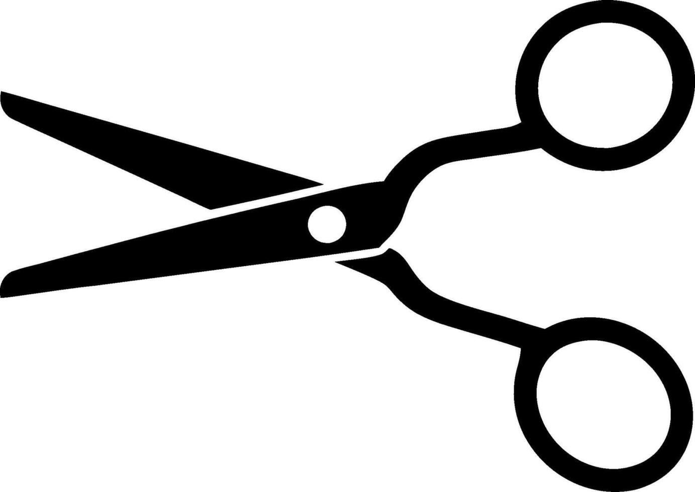 Black Silhouette Scissors Minimalist Design for Craft and Haircut Illustrations vector