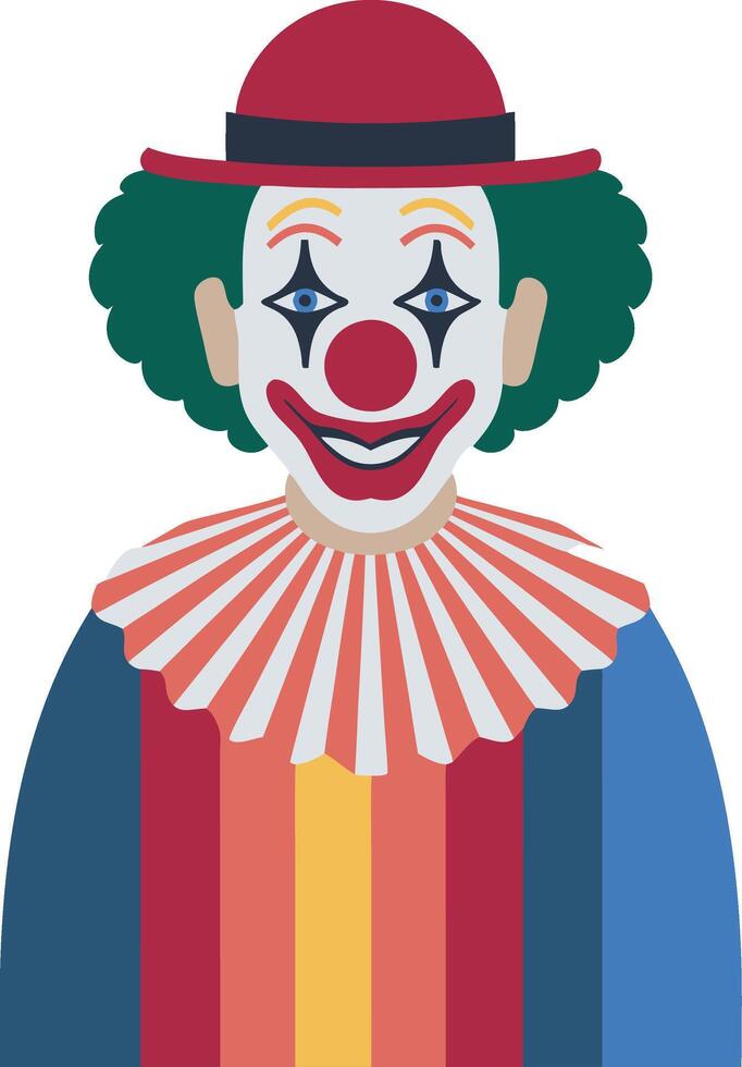Colorful Clown Illustration for Carnival and Party Themes vector