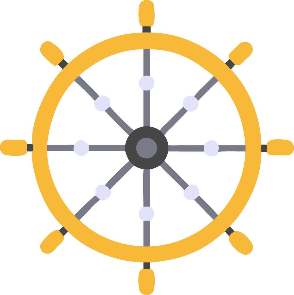Nautical Ship Wheel Illustration Ideal for Maritime Themes vector