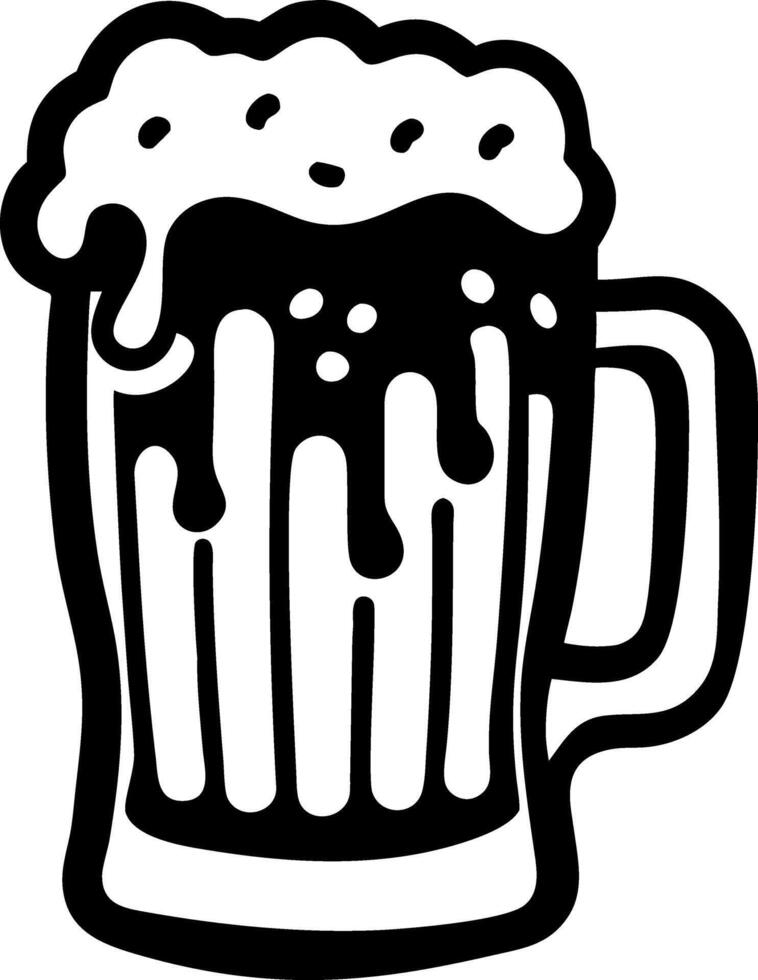 Frothy Beer Mug Illustration for Craft Brewery Logos and Pub Decor vector