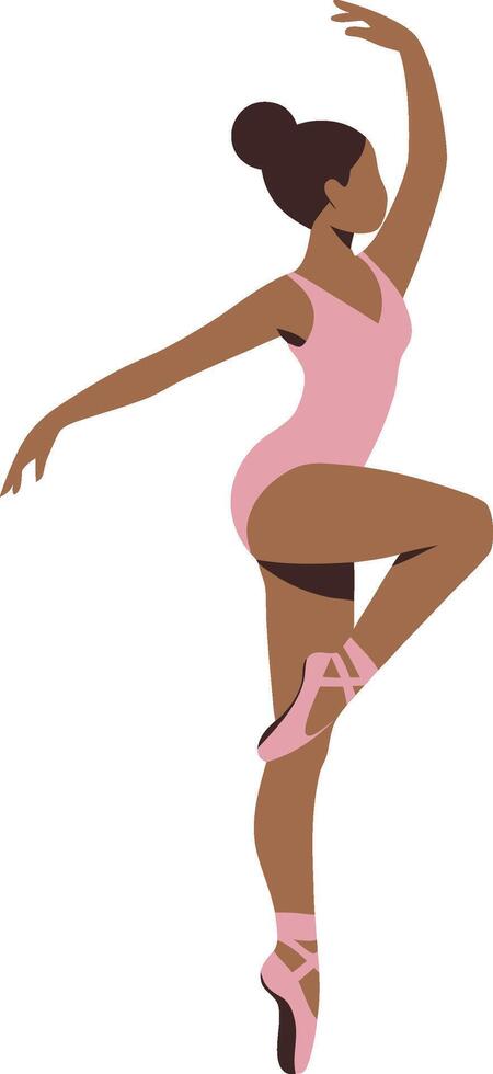 Elegant Ballerina Dancing Pose Art for Dance Illustrations vector