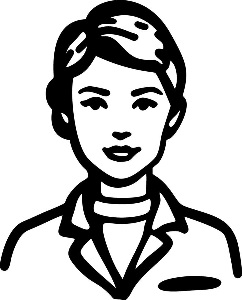 Professional Woman Portrait Illustration for Business and Profile Use vector