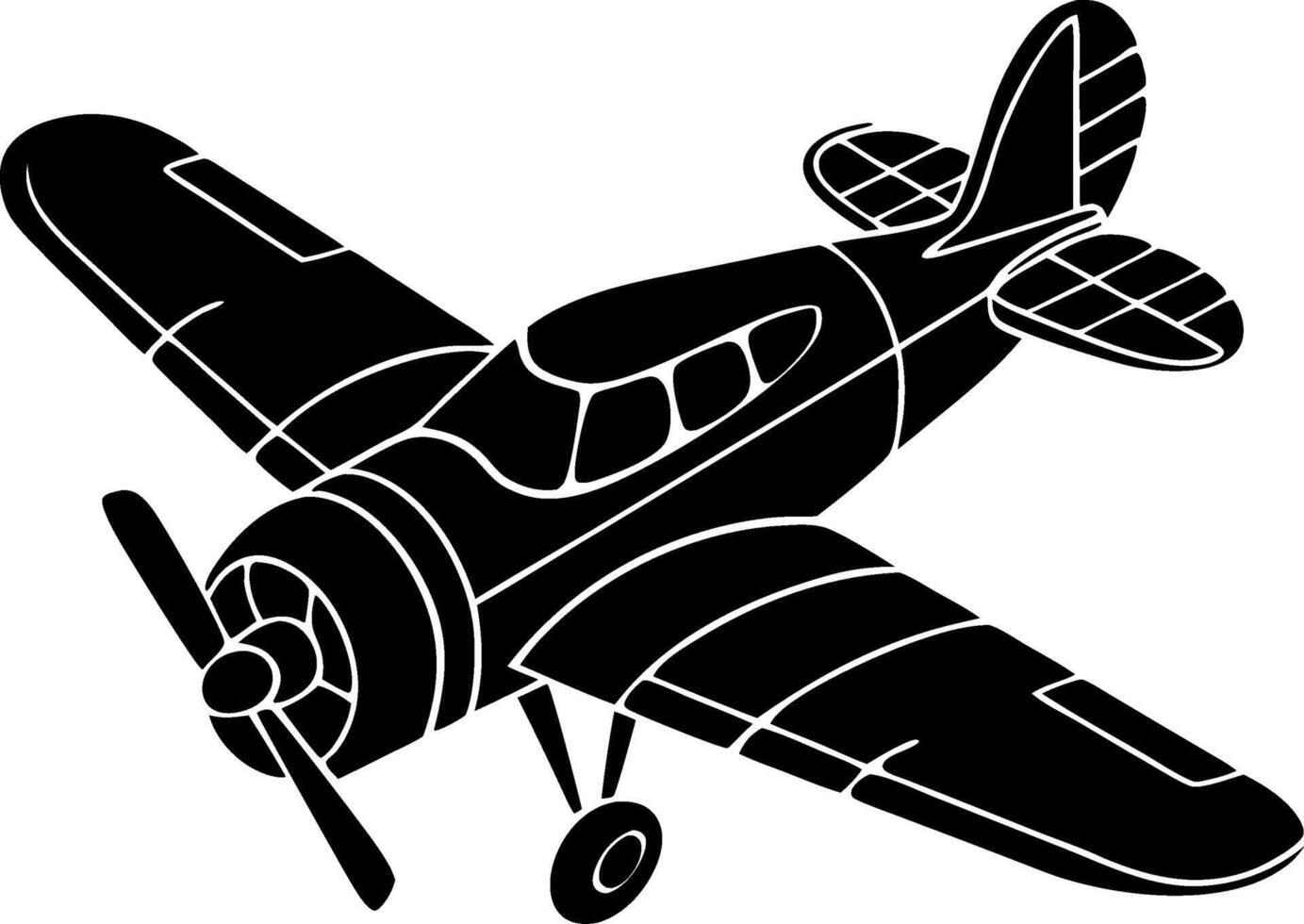 Vintage Airplane Illustration for Aviation Design and Craft Projects vector