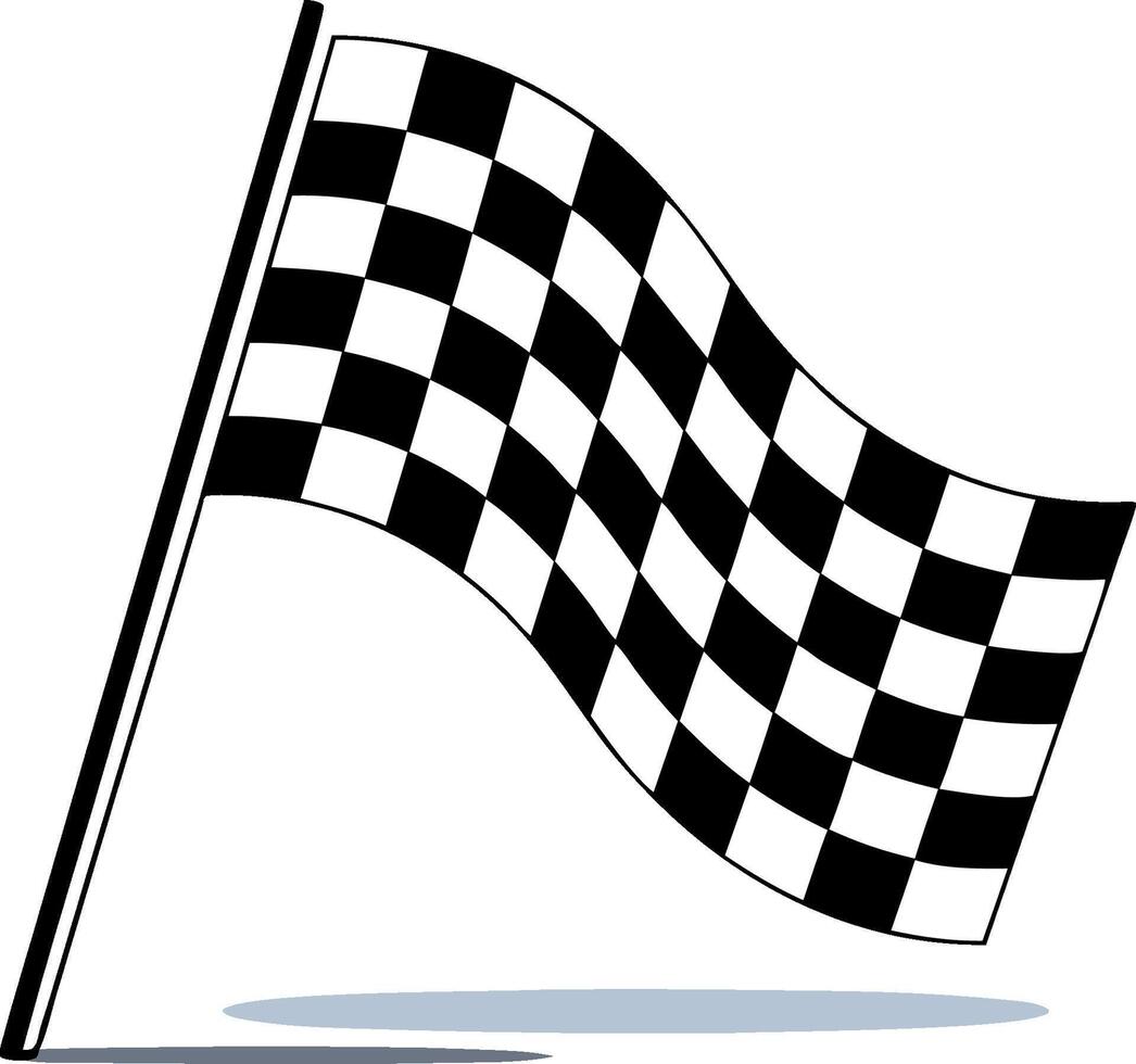 Checkered Racing Flag Waving Symbol of Success and Motorsport for Illustrations vector