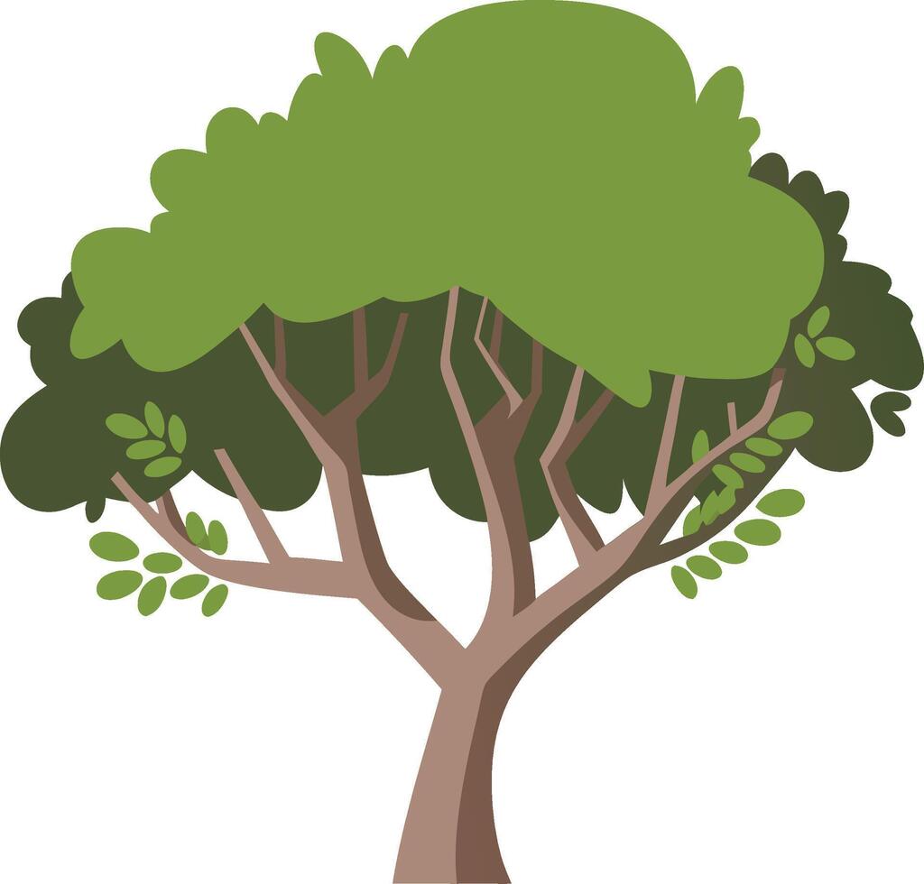 Lush Green Tree Illustration for Nature Art and Design Projects vector