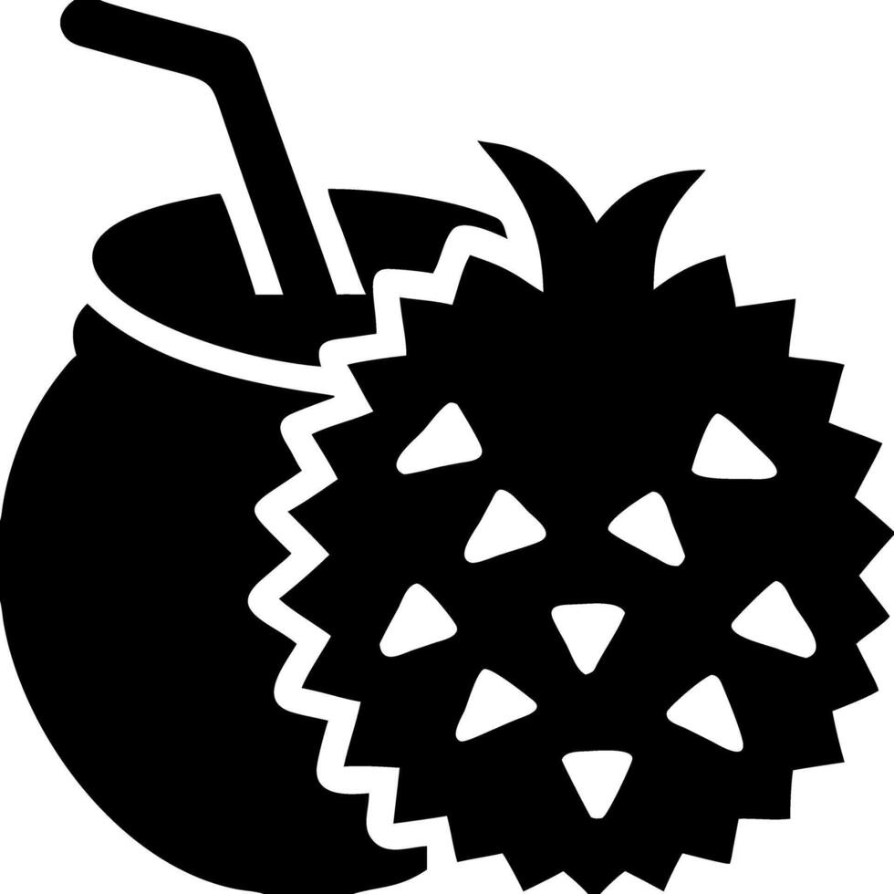 Tropical Durian and Coconut Drink Illustration for Exotic Beverage Concepts vector