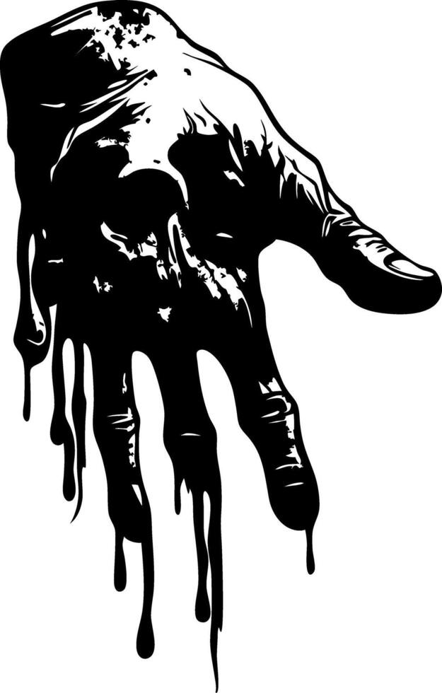 Dripping Zombie Hand Illustration for Halloween Designs vector