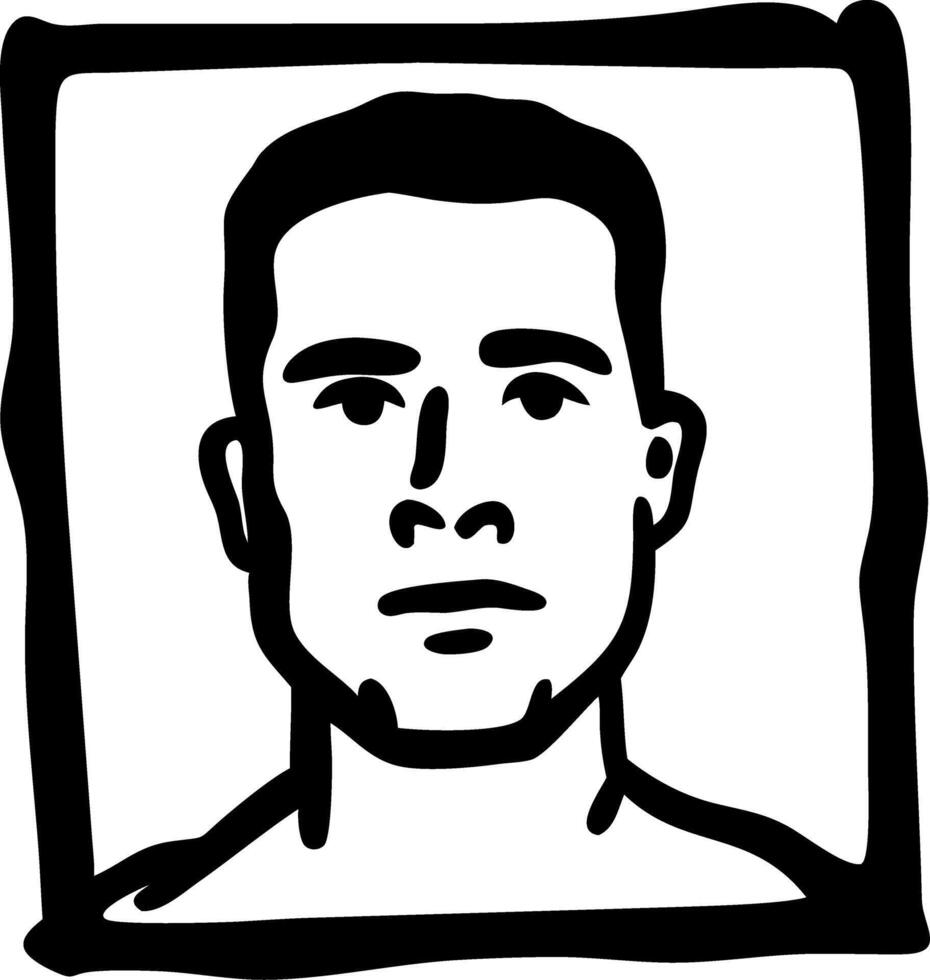 Minimalist Male Portrait Illustration for Artistic and Design Projects vector