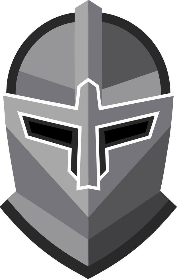 Medieval Knight Helmet Art for Historical Illustrations and Design Projects vector
