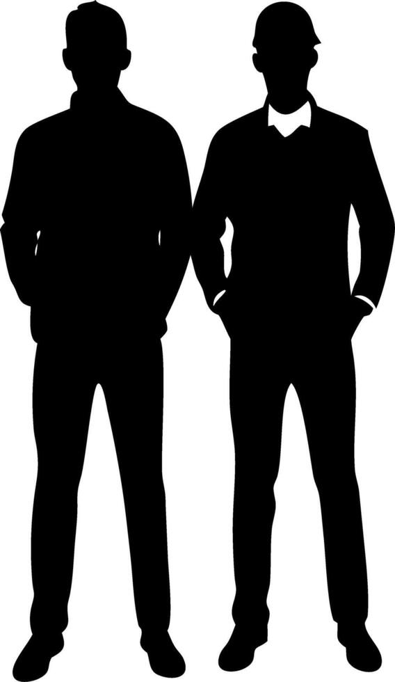 Businessmen Silhouette Illustration for Professional Design Projects vector