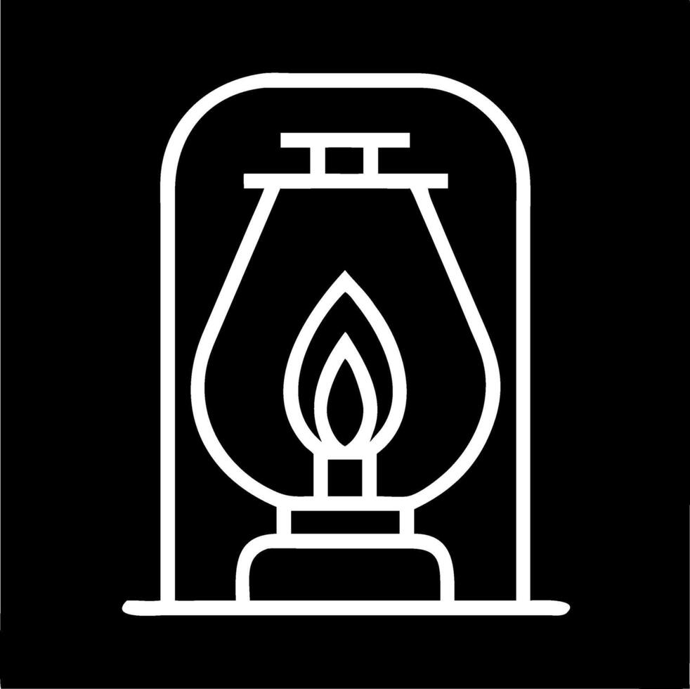 Vintage Lantern Outline Symbol for Retro Design and Craft Projects vector