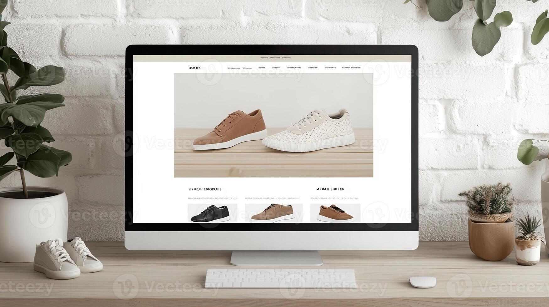 The website design for a shoe store photo