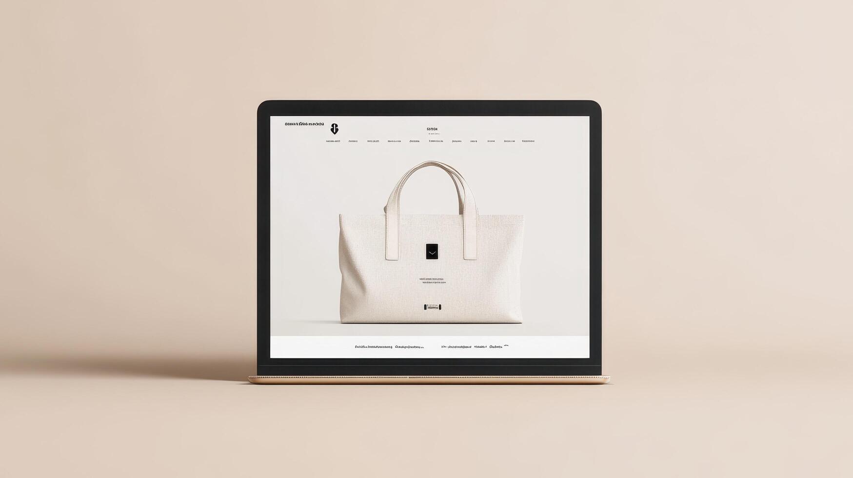 The website design for a bag store photo