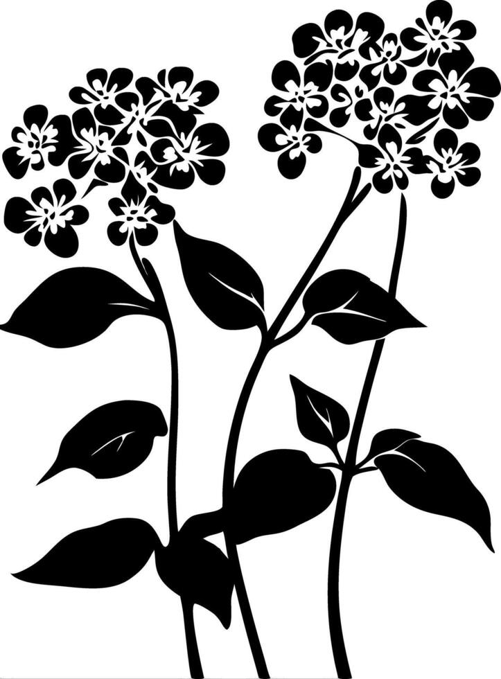 Floral Silhouette Art for Design and Decoration Projects vector