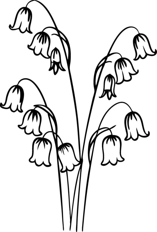 Elegant Bell Flower Illustration for Design and Decoration vector