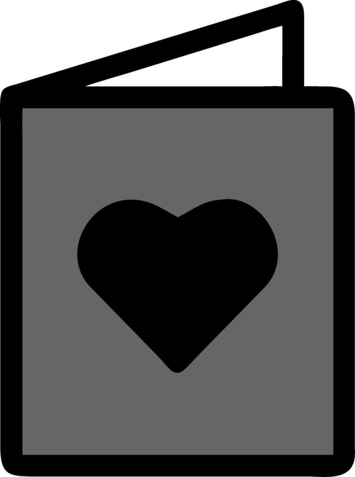 Heart on Simple Greeting Card for Romantic Occasions and DIY Crafts vector