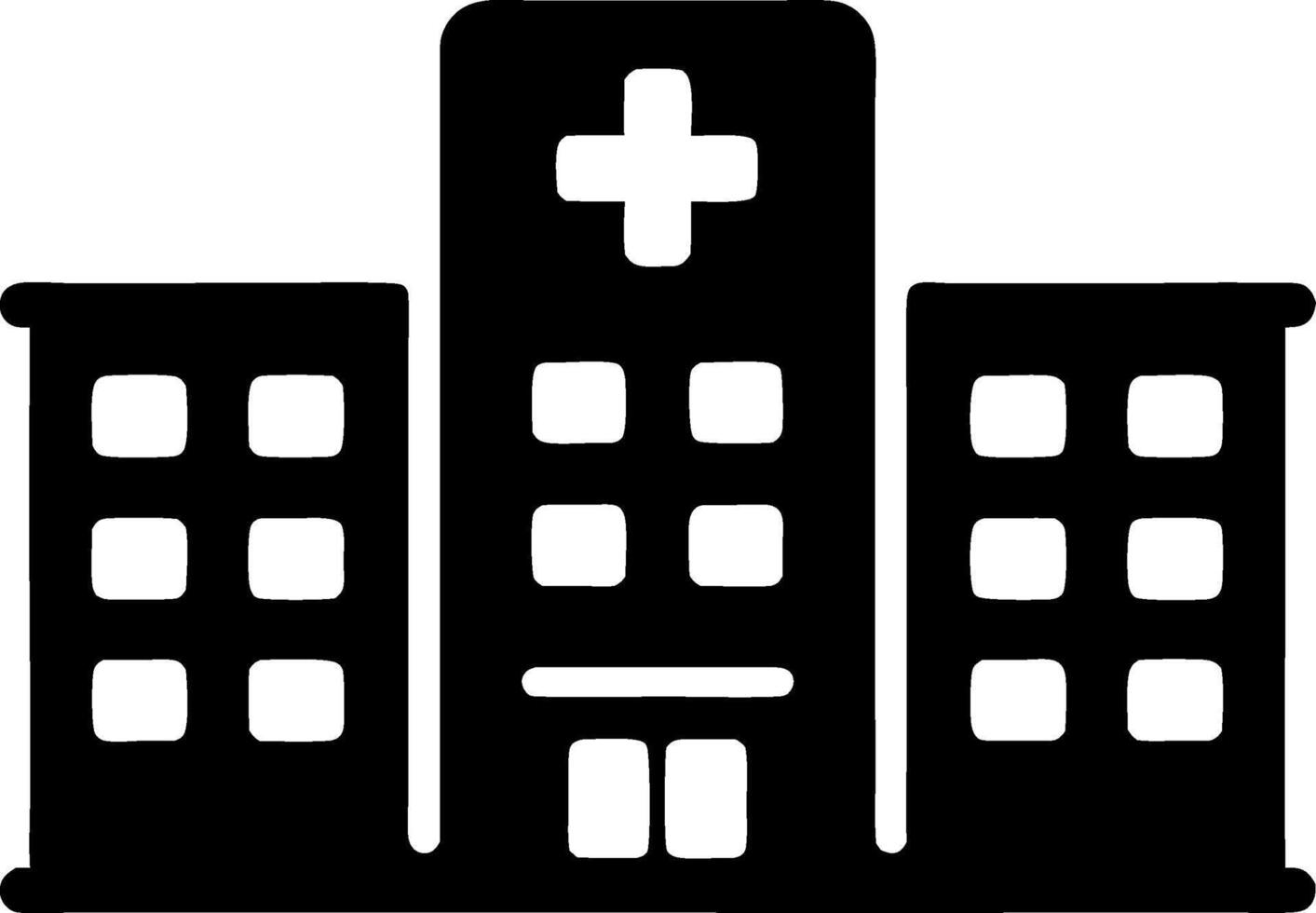 Hospital Building Illustration for Medical Design Projects vector