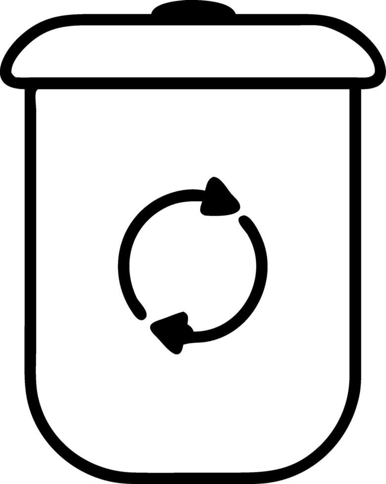 Recycling Bin Symbolizing Environmental Sustainability vector