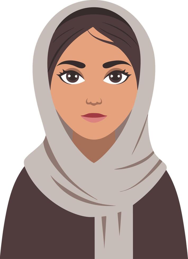 Illustration of Woman Wearing Hijab Ideal for Cultural Themes and Design vector